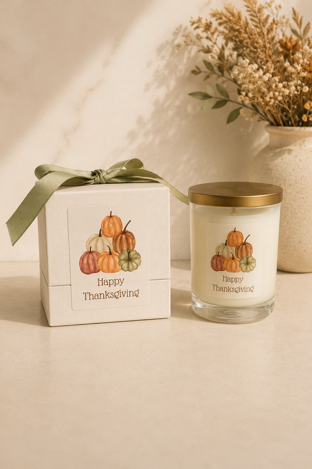 Happy Thanksgiving Candle