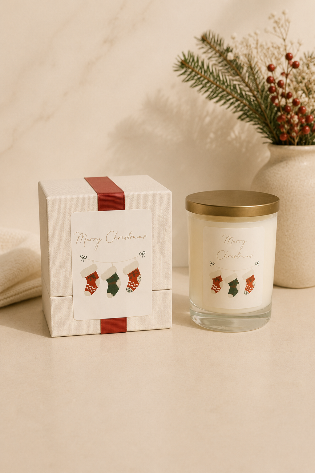 Merry Christmas Candle