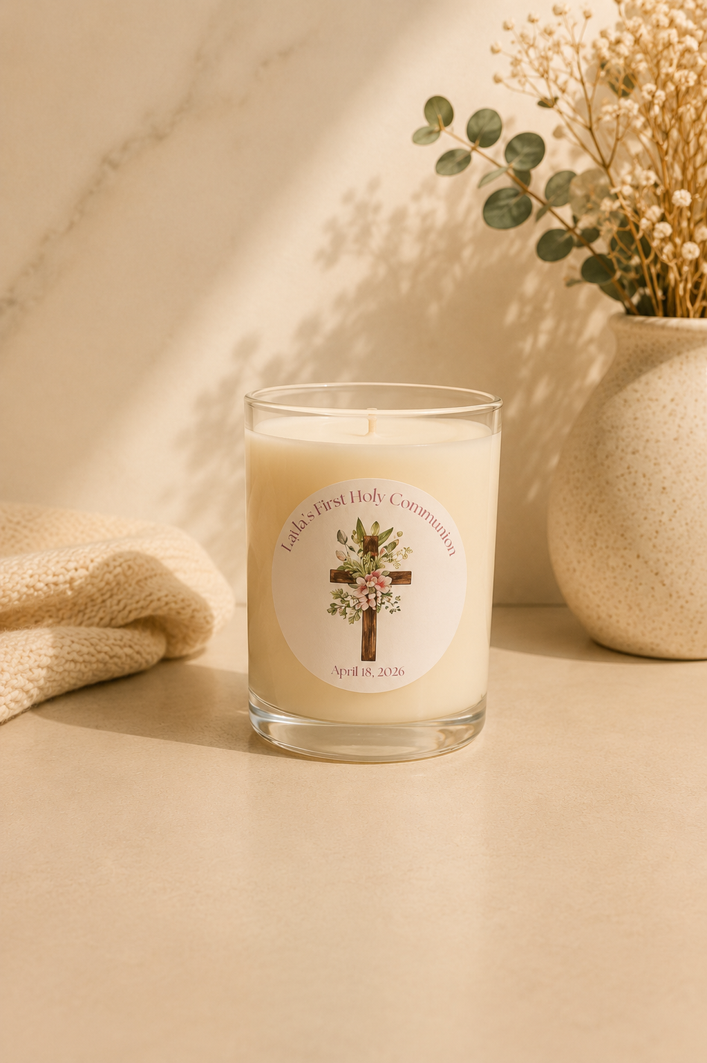 Custom Communion & Confirmation Candle