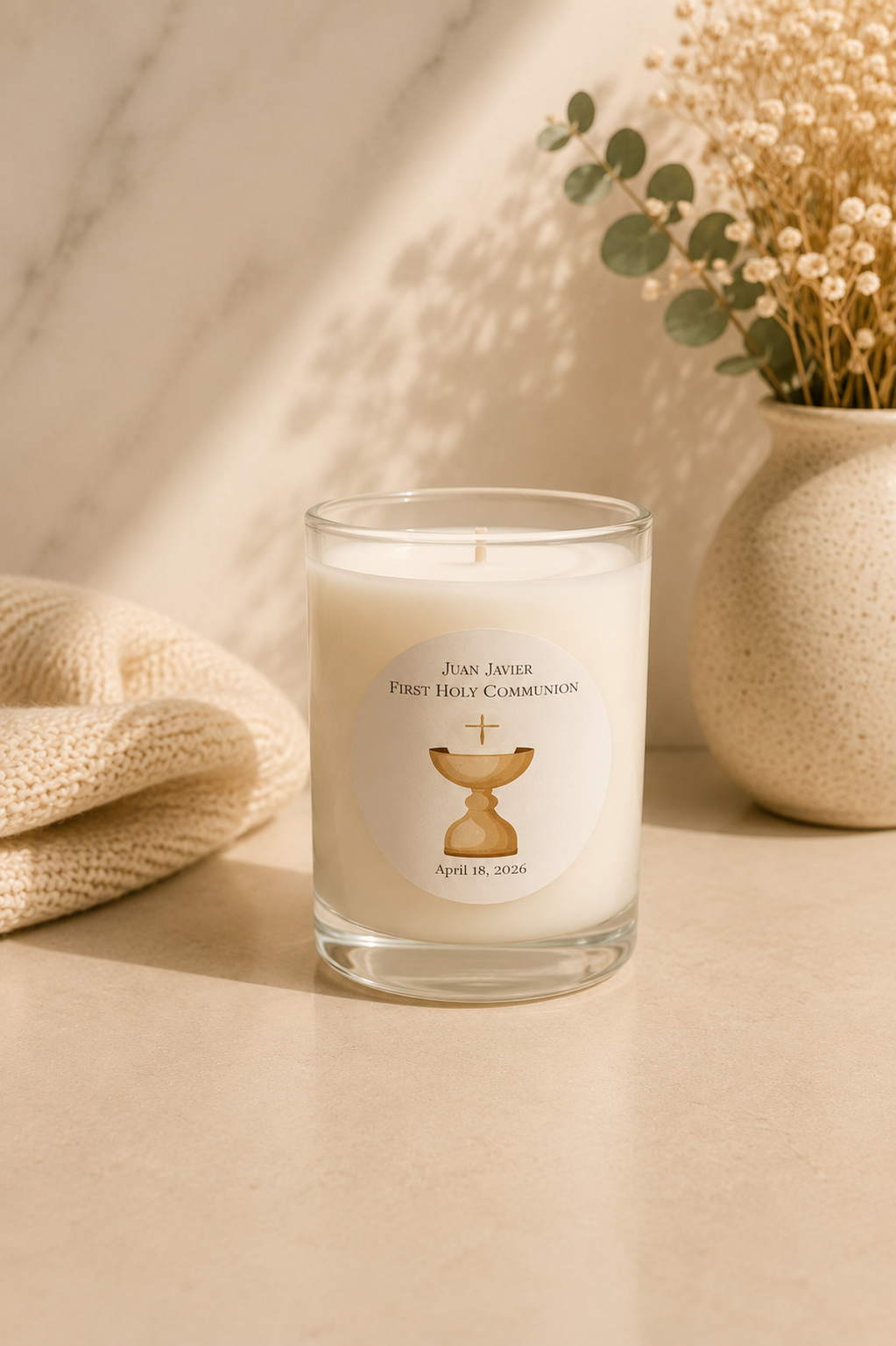 Custom Communion & Confirmation Candle