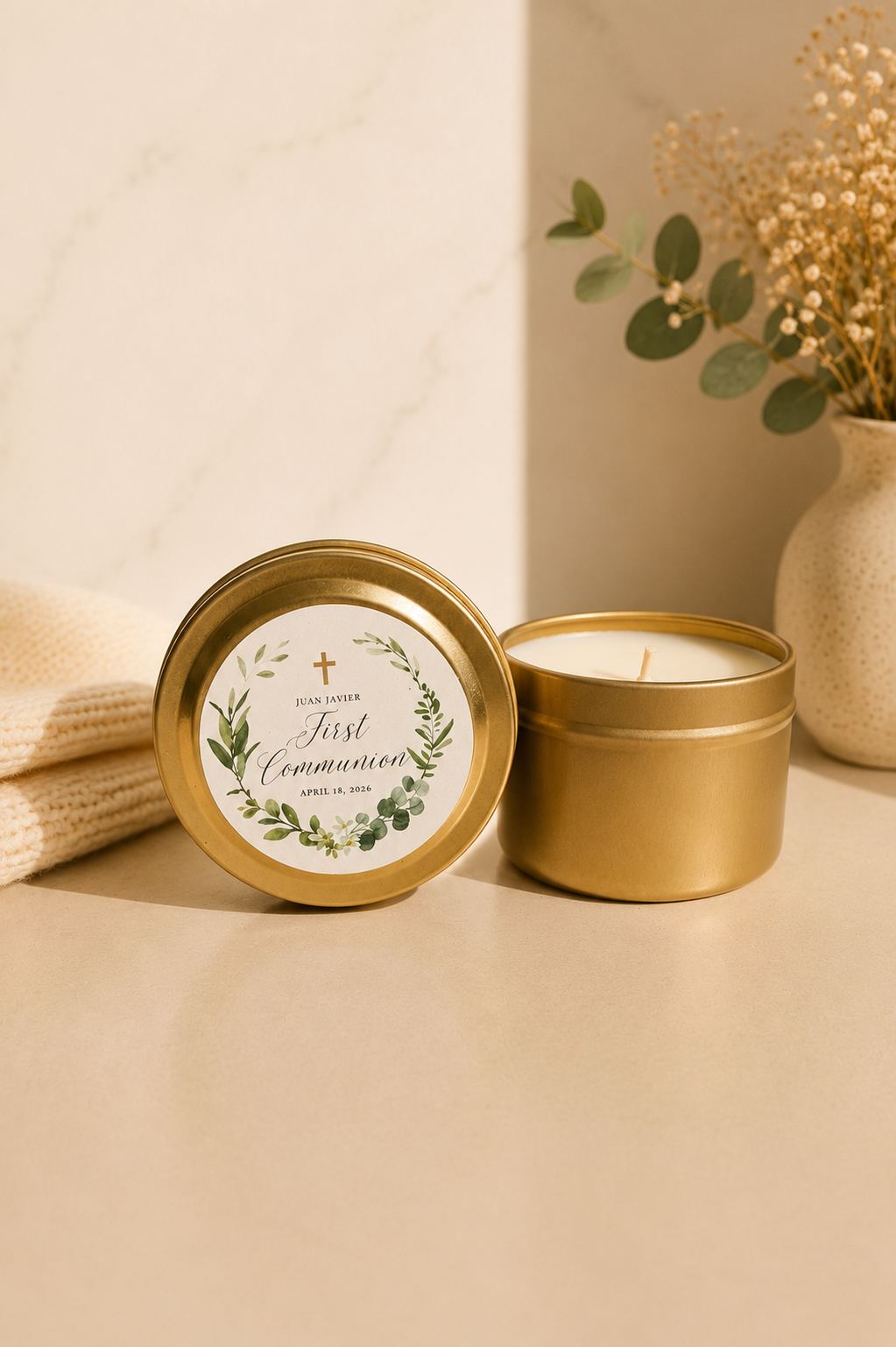 Custom Communion & Confirmation Candle
