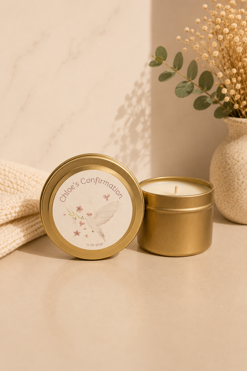 Custom Communion & Confirmation Candle