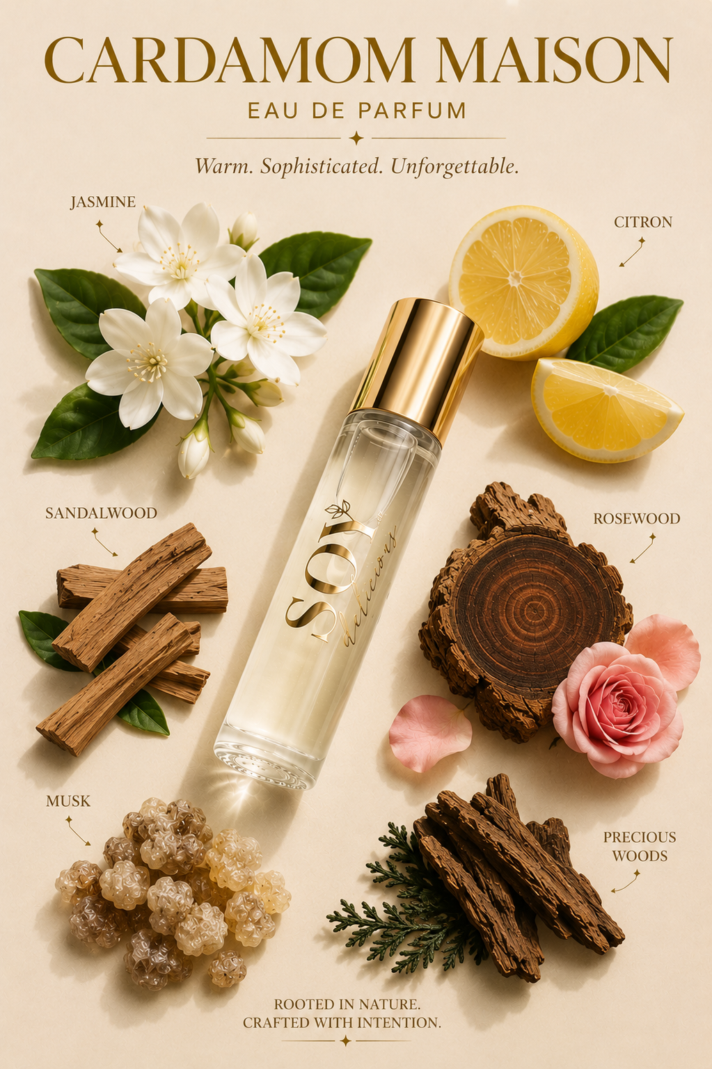 Cardamom Maison Eau De Parfum (Musk, Jasmine, Citron)