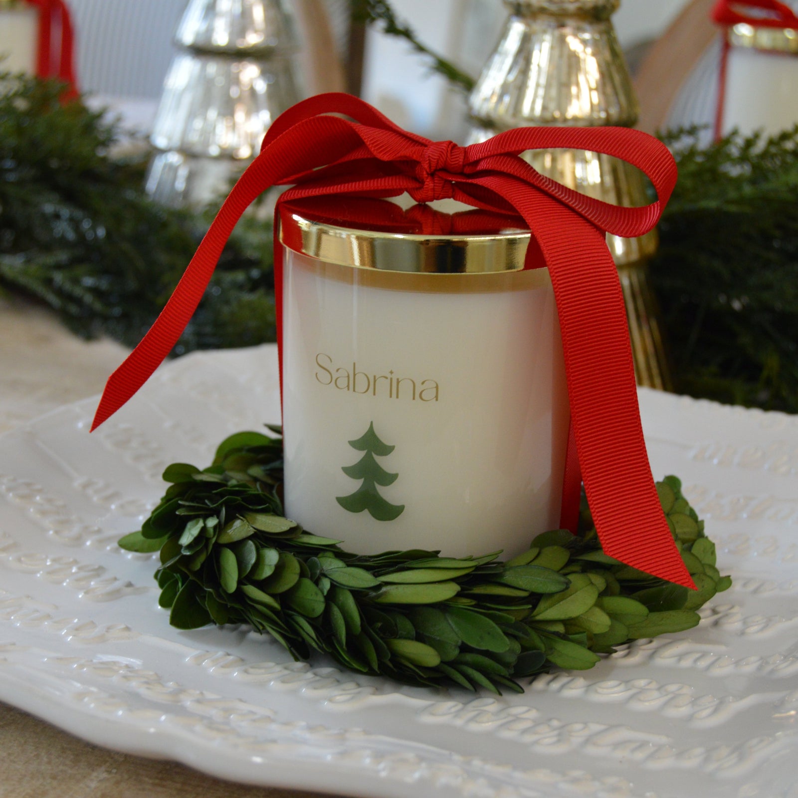 Custom Holiday Candle