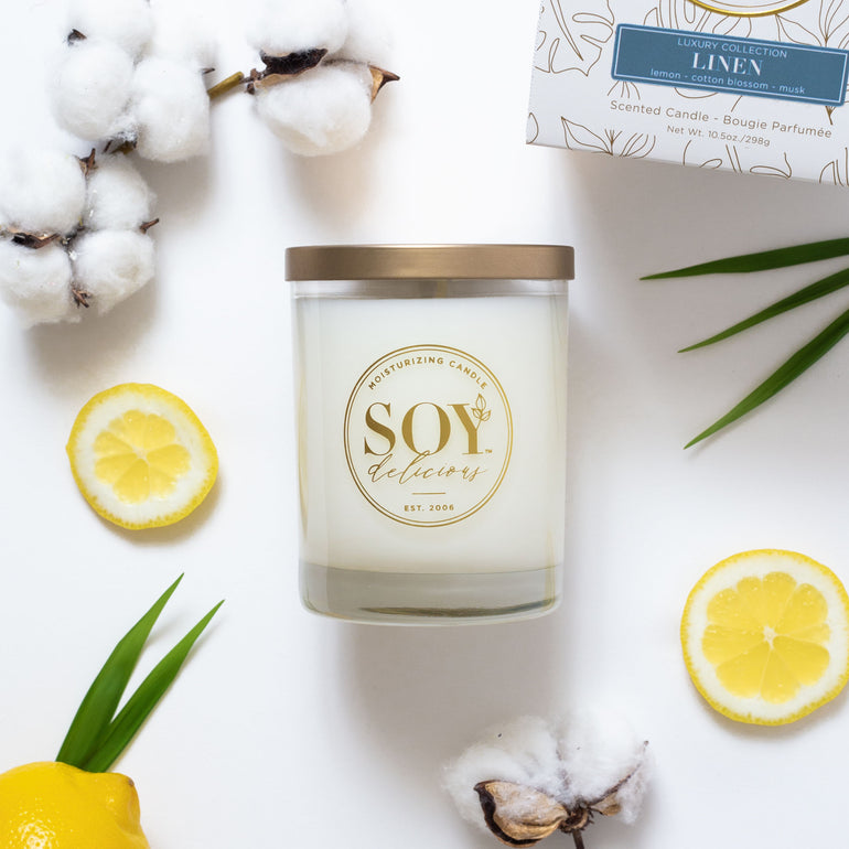 Fresh Linen Soy Wax Candle - Spouse-ly
