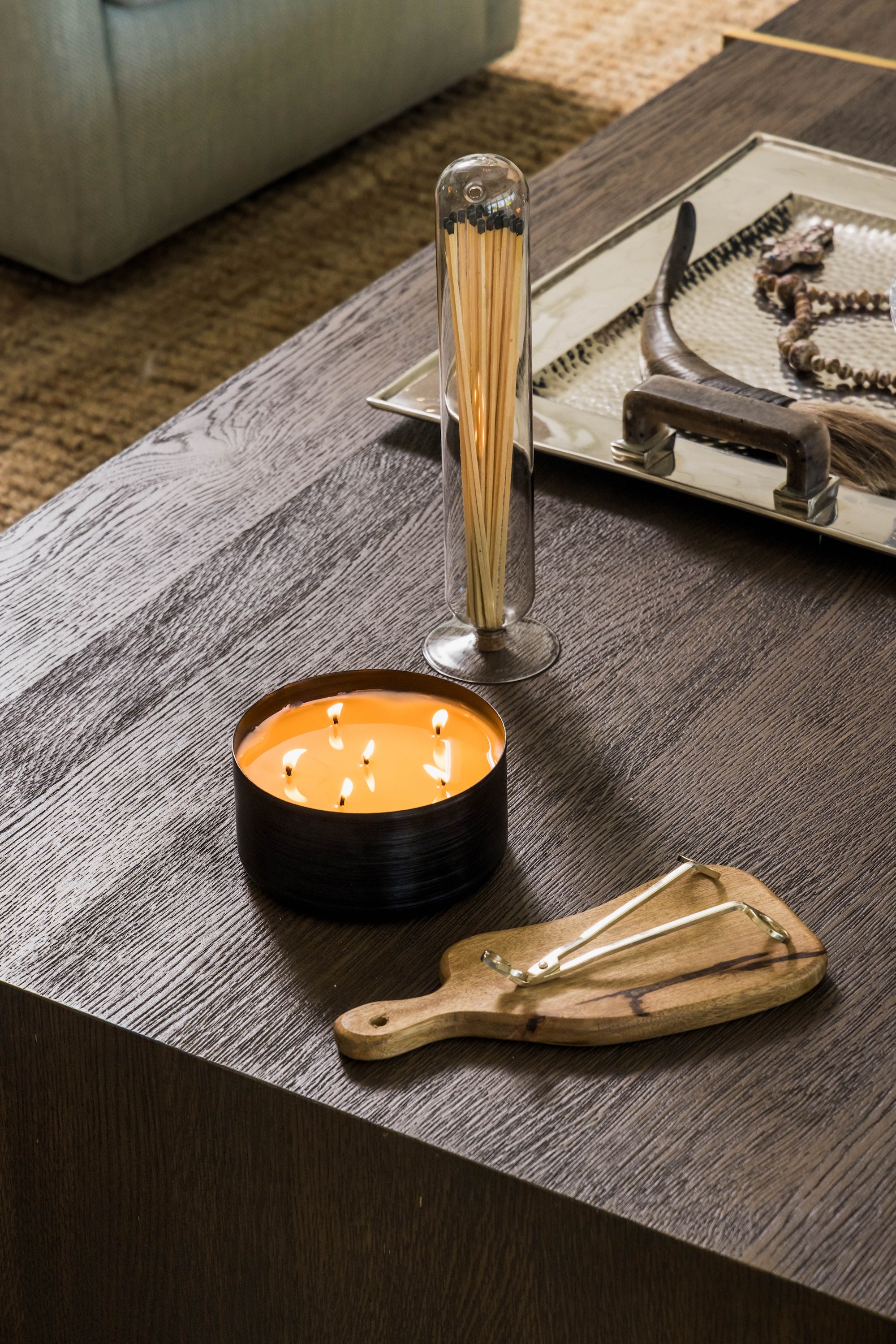 6 Wick After Dark Candle Bowl & Wick Trimmer