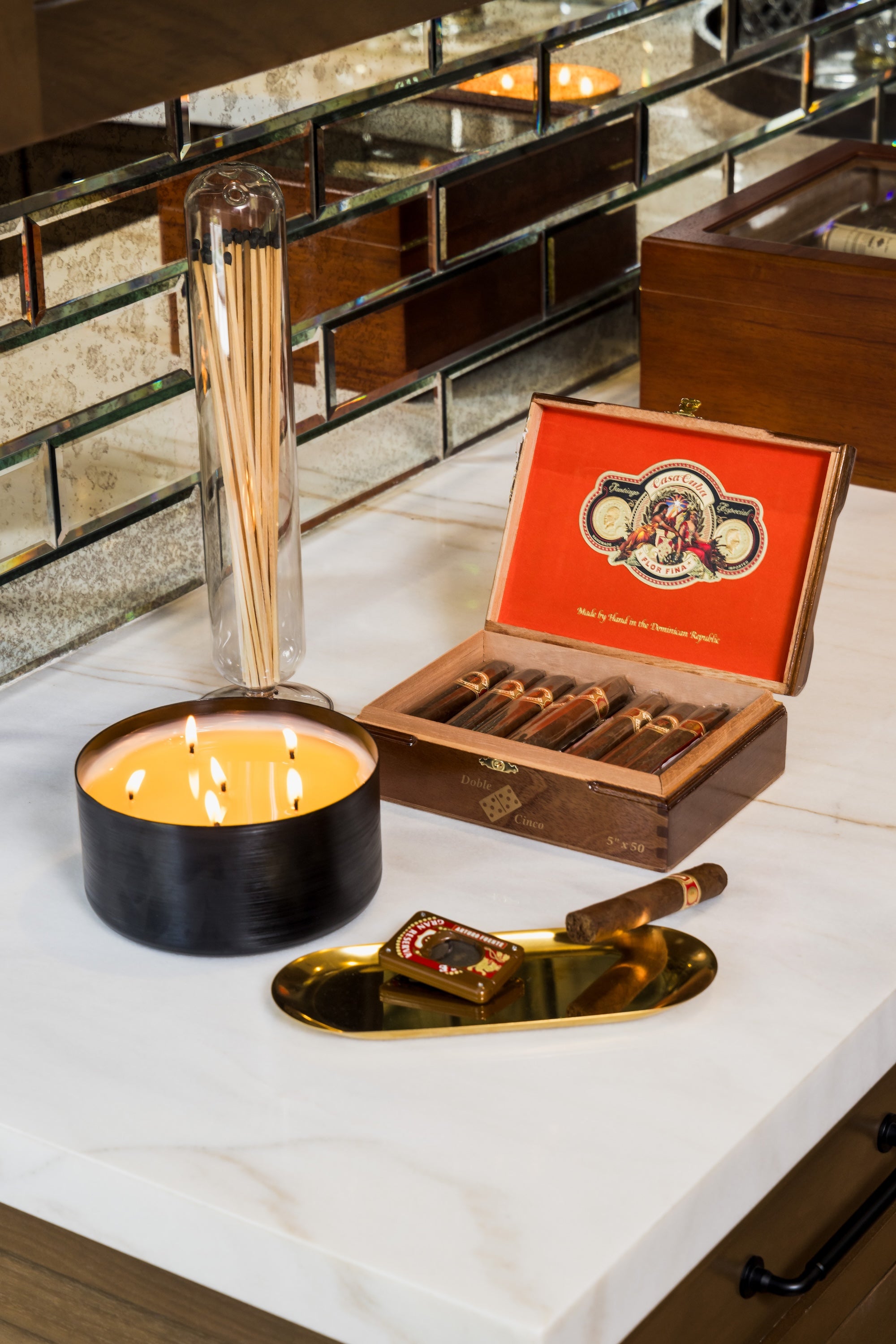 6 Wick After Dark Candle Bowl & Wick Trimmer