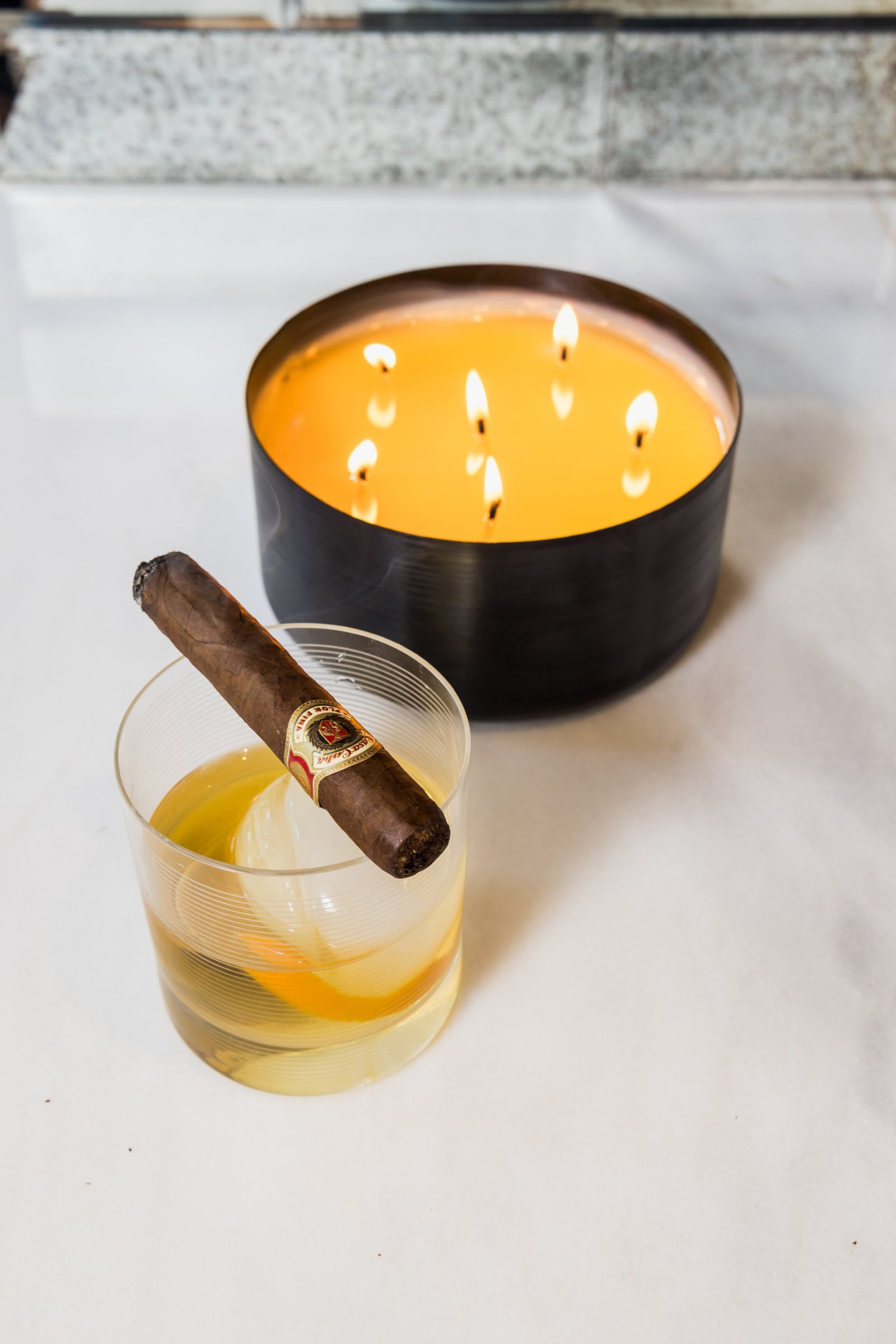 6 Wick After Dark Candle Bowl & Wick Trimmer