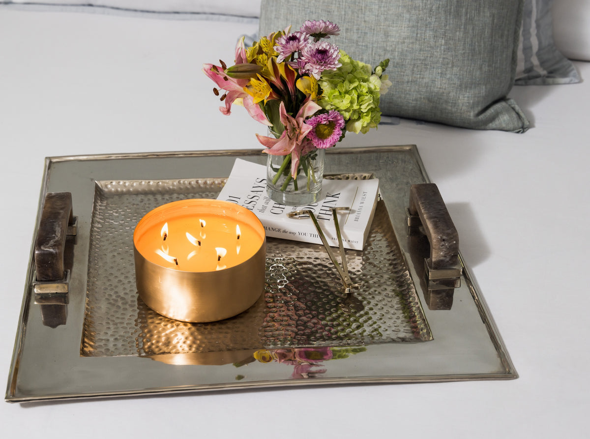 Rose Gold 6 Wick Candle Bowl